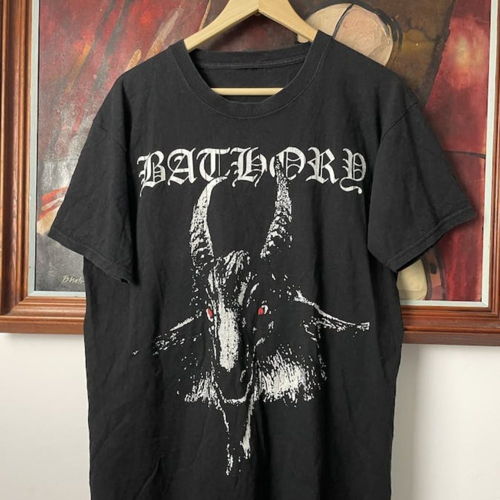 Bathory Vintage 00s Goat Rare Band Metal Print Tee_1